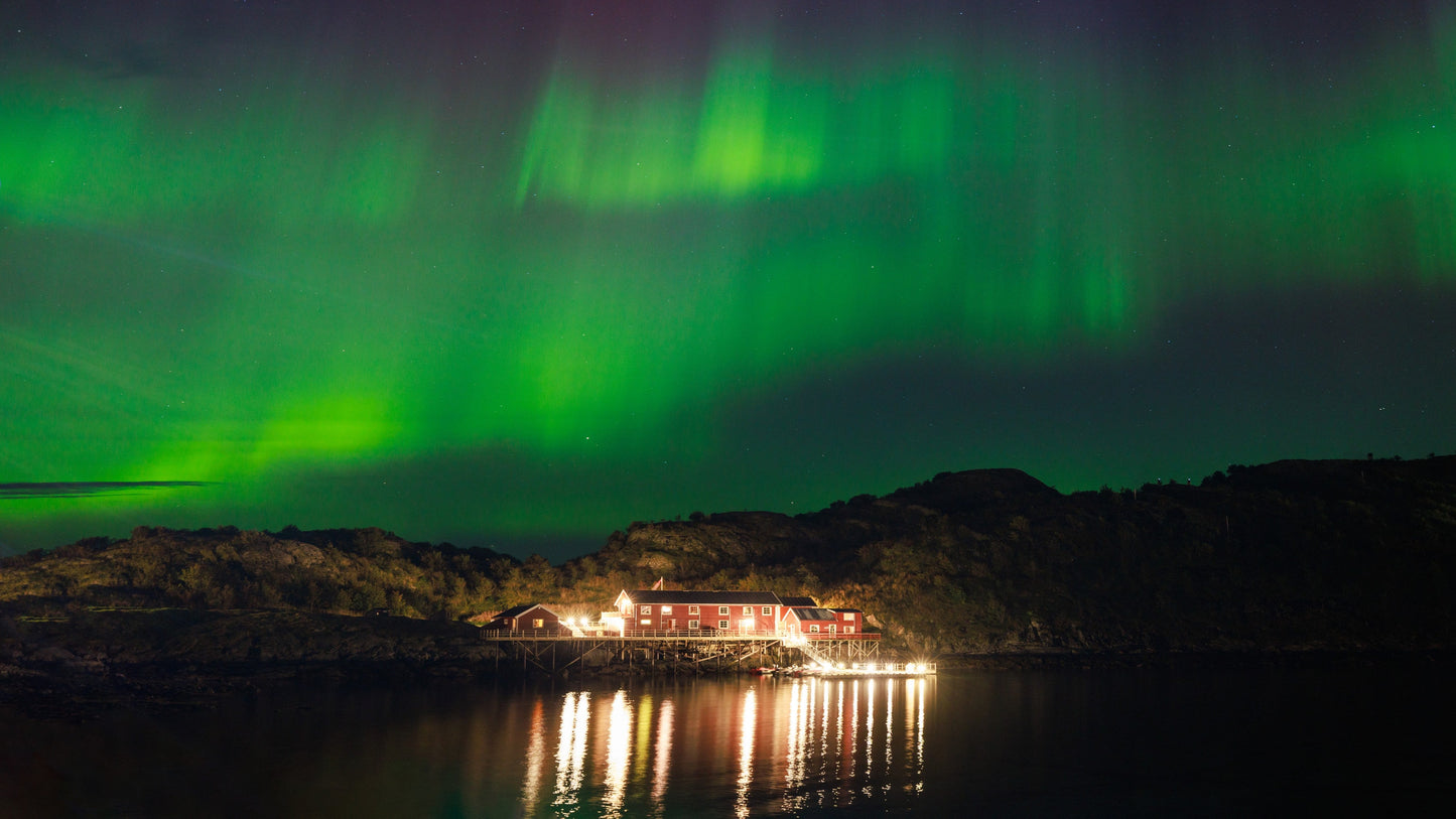 Surrounded by aurora